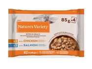 Nature's Variety Bites in Soße 44 x 85 g - mit Huhn und Lachs