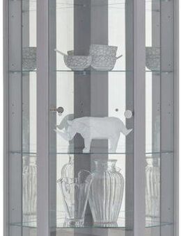 fif möbel Eckvitrine TRIO Höhe ca. 172 cm, ink. Beleuchtung Eckvitrine/Glasvitrine 1x Glastür, perfekt für Sammler, Sammlervitrine