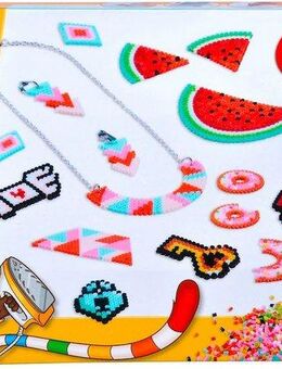 SIMBA Kreativset Art und Fun, Mini Bügelperlen Halskette/Ohrring