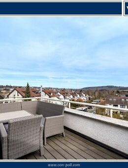 Wie ein eigenes Haus! Großzügige Maisonette mit Fernblick, Dachterrasse, Kamin, EBK, Garage u.v.m. - Usingen