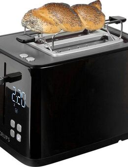 Krups Toaster KH6418 Smart'n Light, 2 kurze Schlitze, 800 W, Digitaldisplay, 7 Bräunungsstufen, automatische Zentrierung des Brots