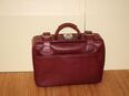 TOP VINTAGE Wochenendtasche Reisetasche Reisekoffer Tasche Leder weinrot in 21635