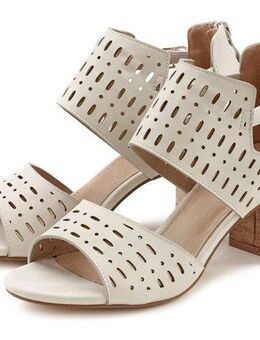 LASCANA Sommerschuh Riemchensandalette Sandale, Sommerschuh mit Blockabsatz und Cut-Outs VEGAN