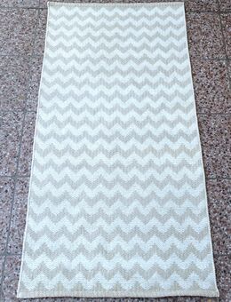 Teppich | Läufer, 1,39 x 0,69m, weiß, beige - Dresden