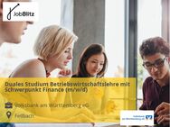 Duales Studium Betriebswirtschaftslehre mit Schwerpunkt Finance (m/w/d) - Fellbach