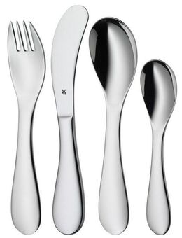 WMF Kinderbesteck Knuddel (4-tlg), 1 Personen, Cromargan® Edelstahl Rostfrei 18/10, ab 3 Jahren, hygienisch, säurefest