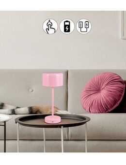 Lüttenhütt LED Tischleuchte Abelke, Tischlampe Kinderzimmer mit USB-C Ladekabel, Touch-Sensor, Dimmfunktion, LED fest integriert, Warmweiß, dimmbar in 3 Stufen, Höhe 30cm Ø 13cm Kinder Lampe warmweiß Leselampe