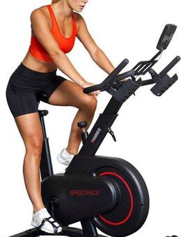 Hammer Speedbike Race (Trainingscomputer mit LCD-Anzeige, Fitness-Apps per Smartphone/Tablet), 130 kg max. Benutzergewicht, Fahrrad