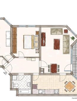 Helle 3 Zimmerwohnung mit Balkon und Tiefgaragenstellplatz zentrumsnah in Bayreuth - Bayreuth