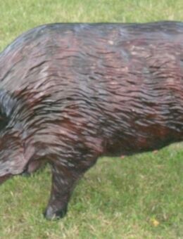 Dekofigur Wildsau Bache stehend Gartendeko Tierfigur - Hergisdorf