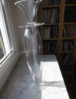 Glas Vase 27,5 cm +Leuchter-Aufsatz für Flaschen Deko zus. 4,- - Flensburg
