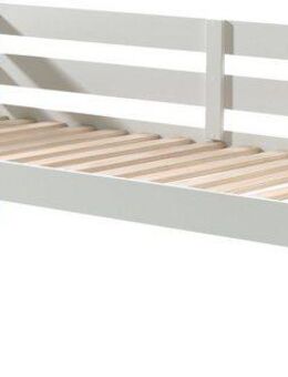 Vipack Einzelbett Magrit, Kojenbett mit seitlichem Umbau, Liegefläche 90 x 200cm (B/H/T ca. 211,2x76,6x97,8cm, Pfosten massiv, Umbau MDF weiß lackiert), universell einsetzbar, wahlweise mit und ohne Bettschublade