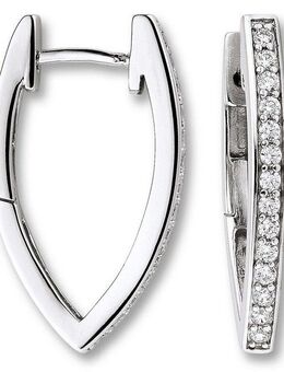ONE ELEMENT Paar Creolen Zirkonia Ohrringe Creolen aus 925 Silber, Damen Silber Schmuck