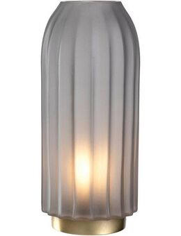 LEONARDO LED Dekolicht Silenzio, aus grauem Glas mit goldenem Sockel