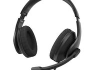 Hama PC-Office-Headset "HS-USB300 V2", Stereo, Schwarz, USB-Headset PC-Headset (Mikrofonposition: Bügelmikrofon)