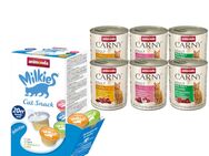 animonda Kombi-Paket: 12 x 800 g Carny Adult + 20 x 15 g Milkies Selection - Mixpaket Rind (3 Sorten) + Milkies Snack (4 Sorten)