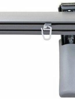 GARESA Gardinenschiene Flächenvorhangschiene SMART, 2-läufig, Wunschmaßlänge, mit Bohren, verschraubt, Aluminium, Kunststoff, Aluminiumschiene für Vorhänge mit Gleiter, verlängerbar, Wand
