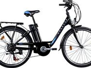 Zündapp E-Bike Cityrad Z505, 6 Gang Shimano Tourney Schaltwerk, Kettenschaltung, Heckmotor, 374 Wh, Pedelec, Elektrofahrrad für Damen u. Herren
