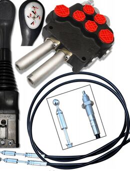 Premium Hydraulikventil Hydraulikverteiler 2 SEK 80L SET Joystick Bowdenzug Frontlader - Wuppertal