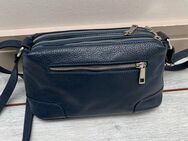 Handtasche made in Italy dunkelblau, echtes Leder - Vechta