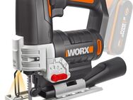 Worx Akku-Stichsäge WX543.9, mit Absaug-Adapter, 45° Gehrungsschnitte, ohne Akku & Ladegerät