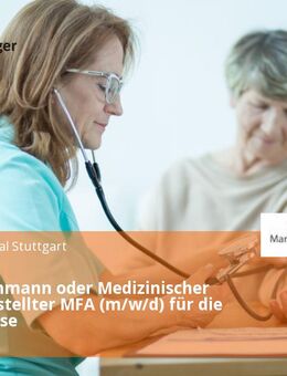 Pflegefachmann oder Medizinischer Fachangestellter MFA (m/w/d) für die OP-Schleuse - Stuttgart