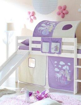 Ticaa Hochbett Manuel mit Rollrost in verschied. Ausführungen wahlweise mit Matratze, weiß