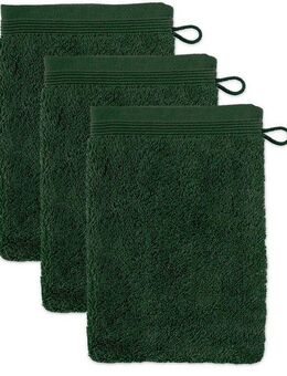 Möve Waschhandschuh Superwuschel, (Set, 3-St), Waschhandschuh Set mit Bordüre, 100% Premium Cotton Baumwolle, weich