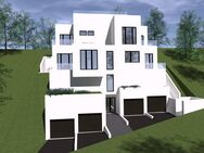 Einmalige Chance! Exklusive Neubau 4 ZW Whg., 2 Bädern, hohen Decken, Wasserwerk, 3 Terrassen & 2 Garagen in schickem Bunglow mit nur zwei Einheiten. - Höchberg