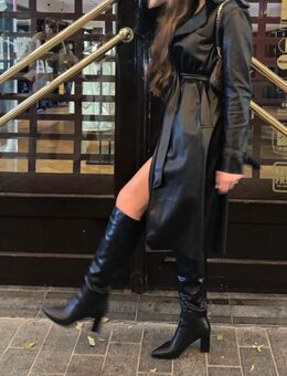 Trenchcoat, Leder mantel, Kunstleder,größe 34 X S - Hagen (Stadt der FernUniversität) Altenhagen