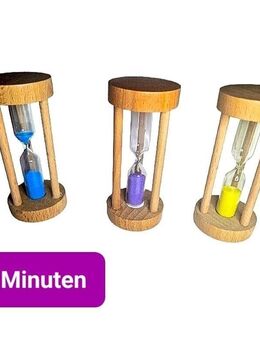 Holz Sanduhr 3 Minuten Außen Holz Innen Glas Zahnputzuhr Sandglas 3min. 12,90 €* - Villingen-Schwenningen