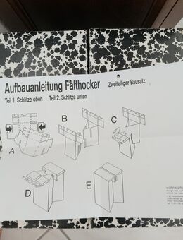 Falthocker / Sitzhocker aus Pappe - Essen