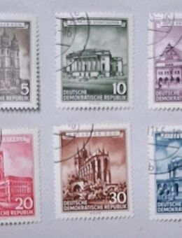 DDR 1955 historische Bauten Satz komplett gestempelt - Görlitz