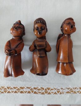 Engel aus Wachs singend Weihnachten 3 Stück Vintage 11 cm - Aßling