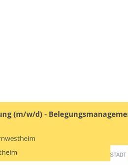 Projektleitung (m/w/d) - Belegungsmanagement - Kornwestheim