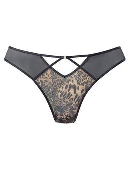 LASCANA String aus dezent transparentem Leo-Mesh mit Cut-Out, sexy Dessous