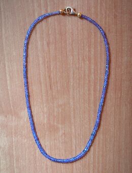 Tansanitkette facettierte 2,5-4 mm Rondelle, 43 cm, neu - Altenkirchen (Rheinland-Pfalz)
