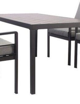 KONIFERA Garten-Essgruppe »New Jersey«, (Set, 13-tlg., 4 Sessel, Tisch 80x160x71 cm, inkl. Auflagen), Aluminium