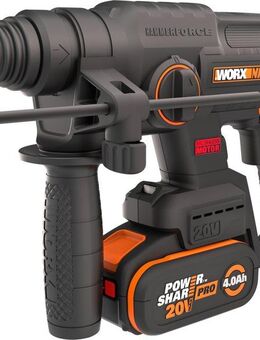 Worx Akku-Bohrhammer NITRO WX381, max. 1350 U/min, (Set), Brushless-Motor, 3-In-1, inkl. Akku & Schnellladegerät
