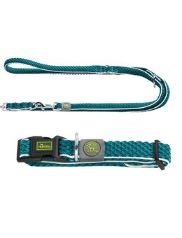 Hunter Set: Halsung Hilo Vario Basic & Verstellbare Führleine Hilo - Halsung M-L: 33 - 50 cm Halsumfang & Leine: 200 cm lang