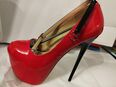 Rote Lack High Heels Gr. 37 in 37627