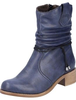 Rieker Winterstiefelette, Boots, Blockabsatz, slouchy Schaft, mit Innenreißverschluss