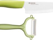 KYOCERA Messer-Set (Set, 2-tlg., 1 x Santokumesser, 1 x Sparschäler), extrem scharfe Hochleistungskeramik-Klinge