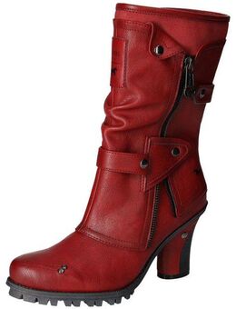 Mustang Shoes Winterstiefel, Absatzstiefel, Reißverschluss, mit trendigen Details