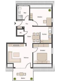 Dreizimmerwohnung - Balkon - Parkett - Duschbad mit Fenster - Außenstellplatz - Lonnerstadt