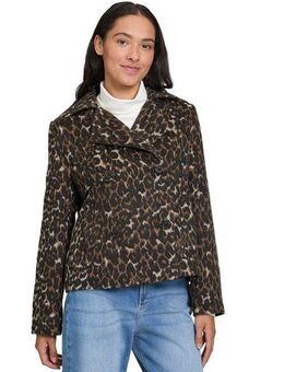 Cartoon Kurzblazer Cartoon Damen Kurztrench mit Taschen