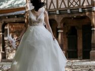Wunderschönes Brautkleid Weiß mit Glitzertüll - Kirchhain