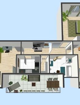 stillvolle 3-Raum-Wohnung mit großer Dachterrasse im Herzen der Stadt - Zella-Mehlis