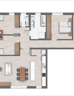 Vier-Zimmer Wohnung im 1.OG mit Balkon - Augsburg