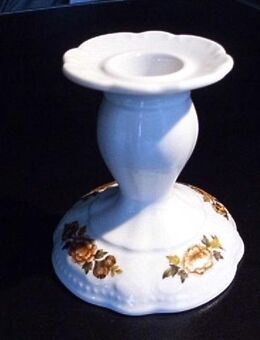 Seltmann Weiden Porzellan Wien 26535 Kerzenleuchter Leuchter  Kerzenhalter weiß Blumen Retro Vintage 4,- - Flensburg